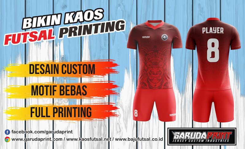  Jasa  Pembuatan  Kaos  Futsal  Printing Temanggung Garuda Print